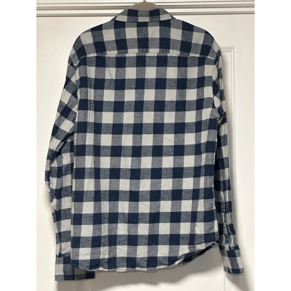 UNTUCKit, Men's Plaid‎ Long Sleeve Button Down, Navy, Size Large - Picture 5 of 10